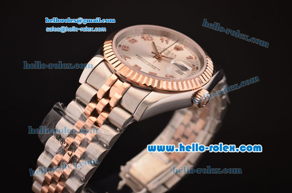 Rolex Datejust Oyster Perpetual Automatic Movement Two Tone with Silver Dial - Click Image to Close